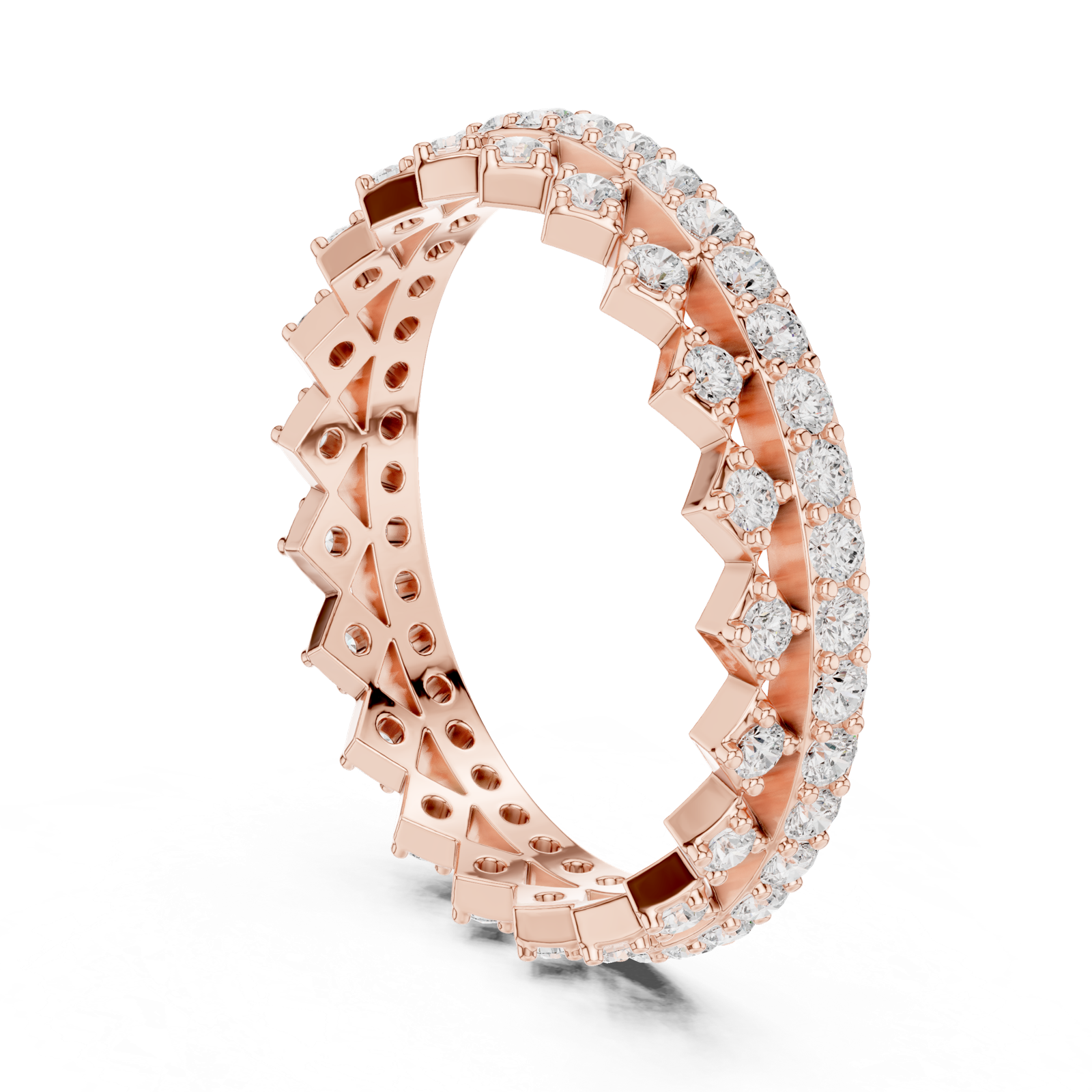 Gold Ring R41, Rose Gold, view 1