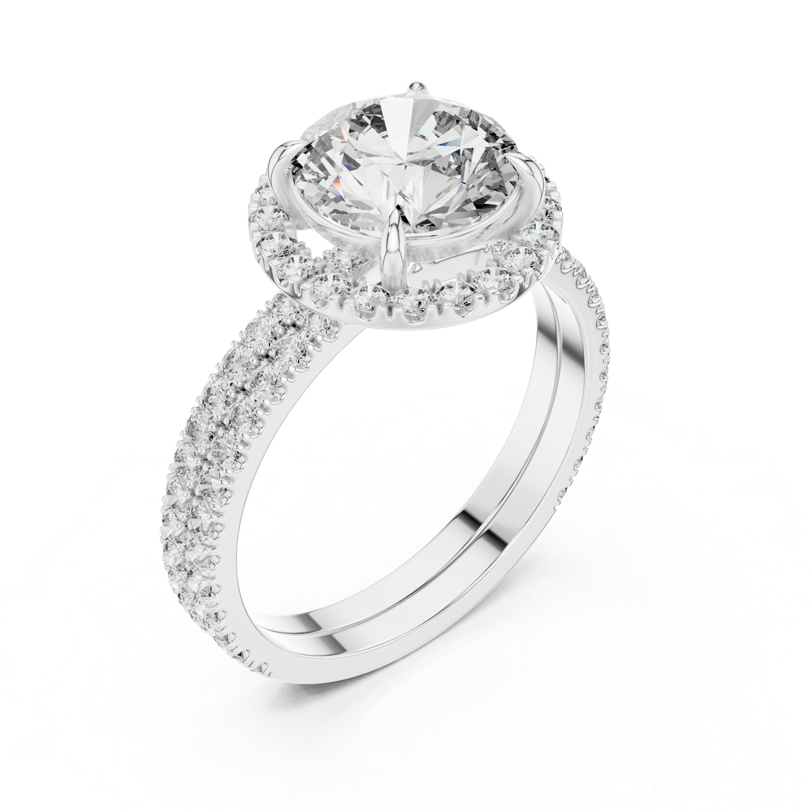Gold Ring DDLR-006, White Gold, view 2