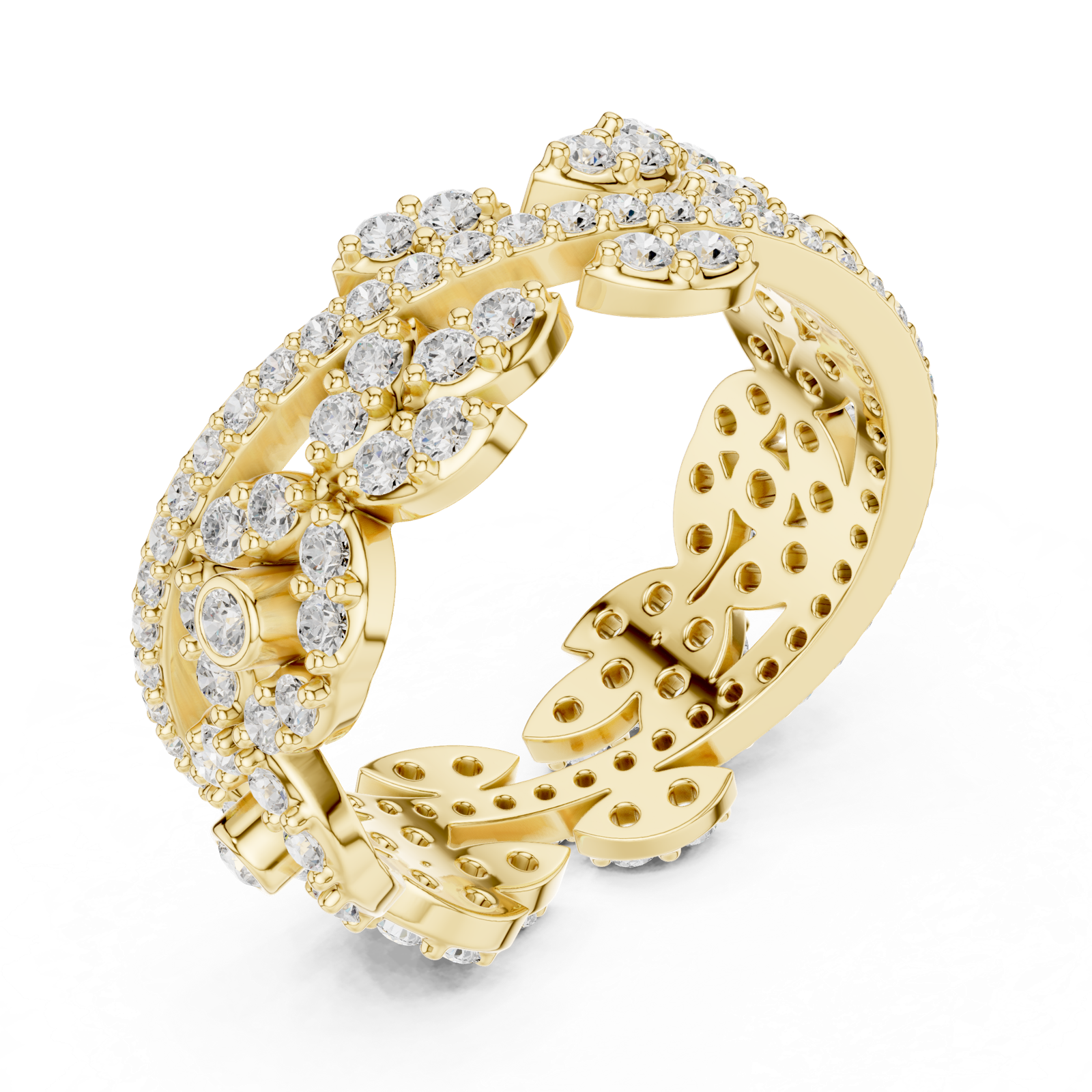 Gold Ring r45, Yellow Gold, view 2