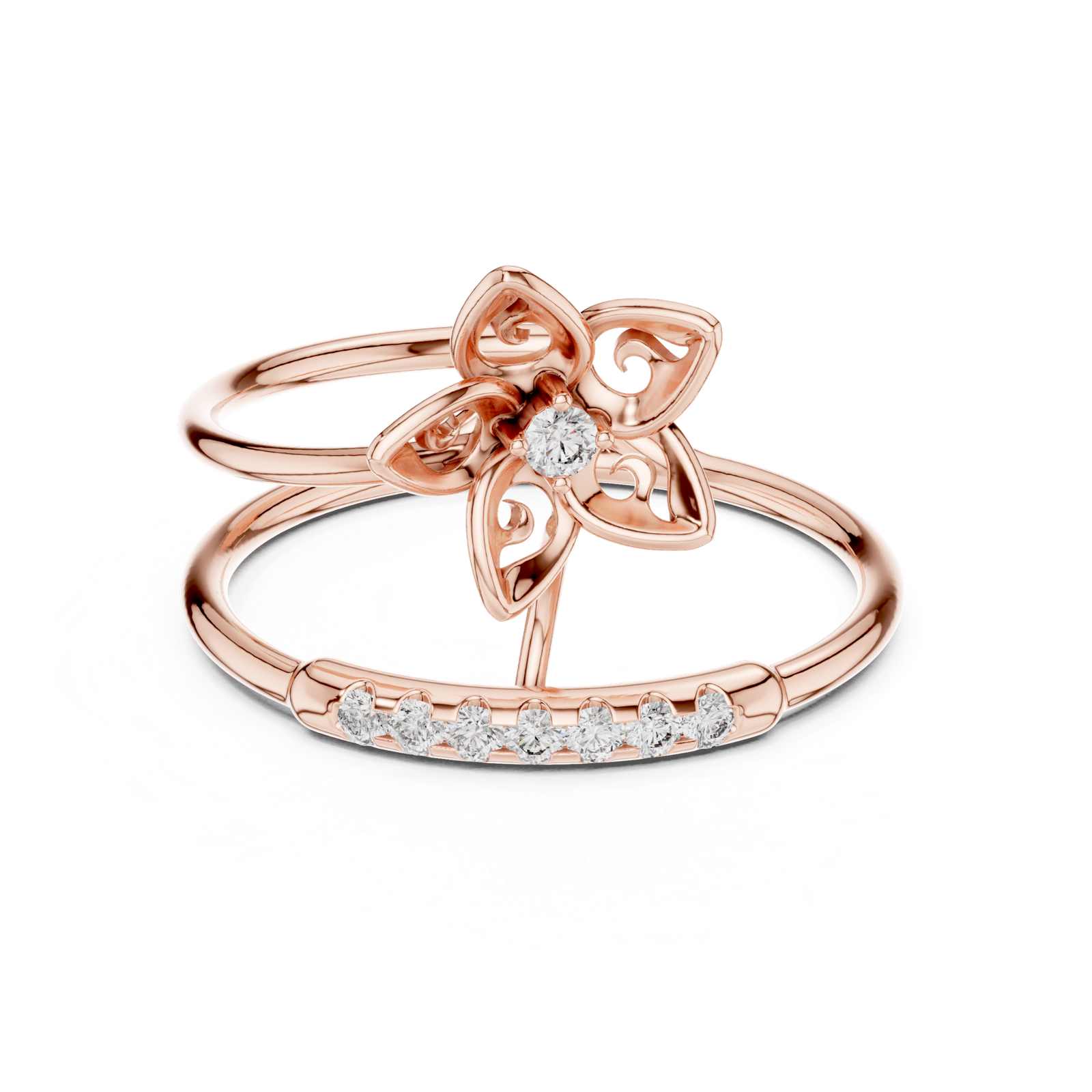 Gold Ring 1 (212), Rose Gold, view 4