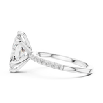 Gold Ring DDLR-040, Marquise center stone, White Gold, view 3