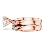 Gold Ring DDLR-291, Rose Gold, view 3