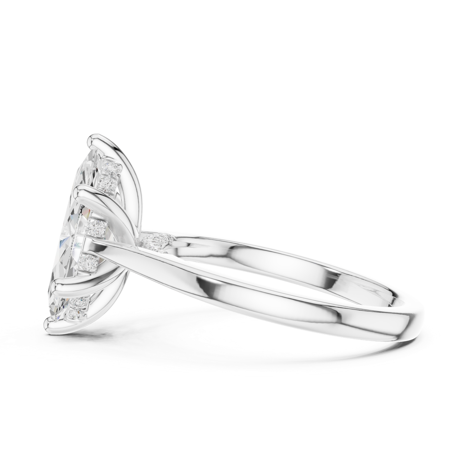 Gold Ring DDLR-985, White Gold, view 3