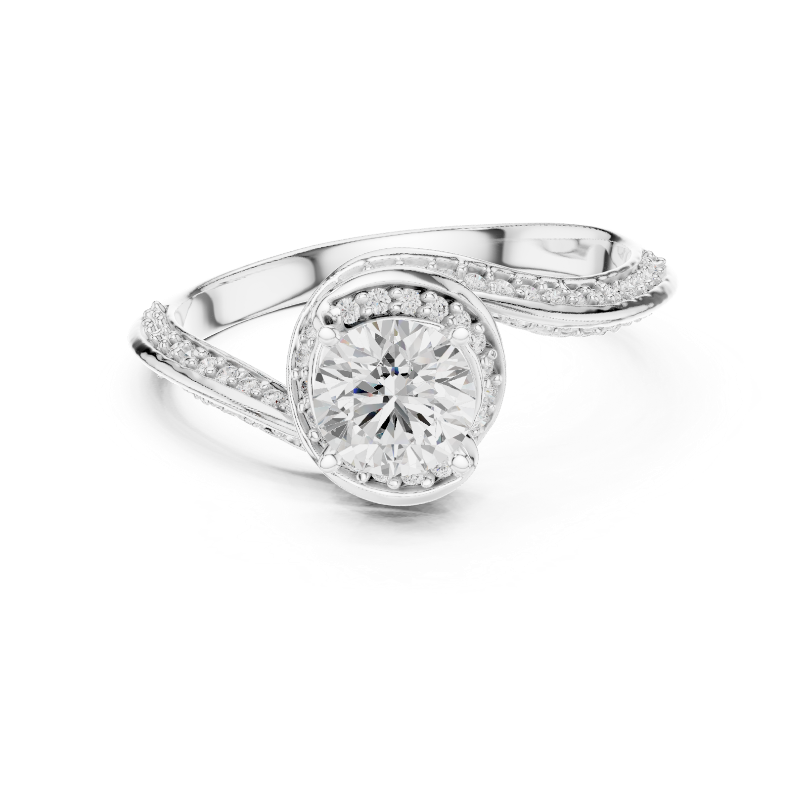 Gold Ring LR-0279, White Gold
