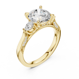 Gold Ring DDLR-1045, Yellow Gold, view 2