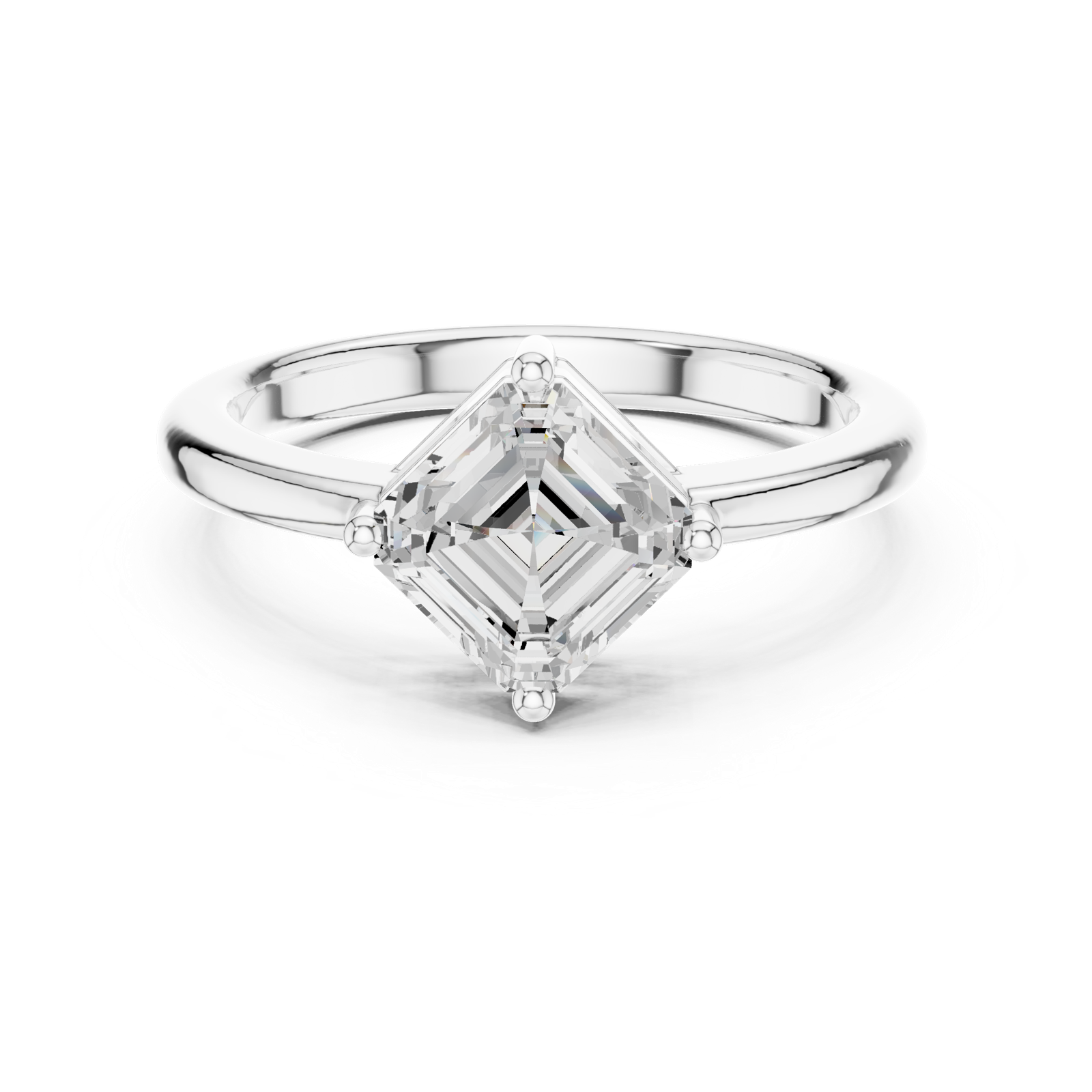 Gold Ring DDLR-482, White Gold, view 4