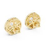 Gold Earrings ER-0017, Yellow Gold, view 3