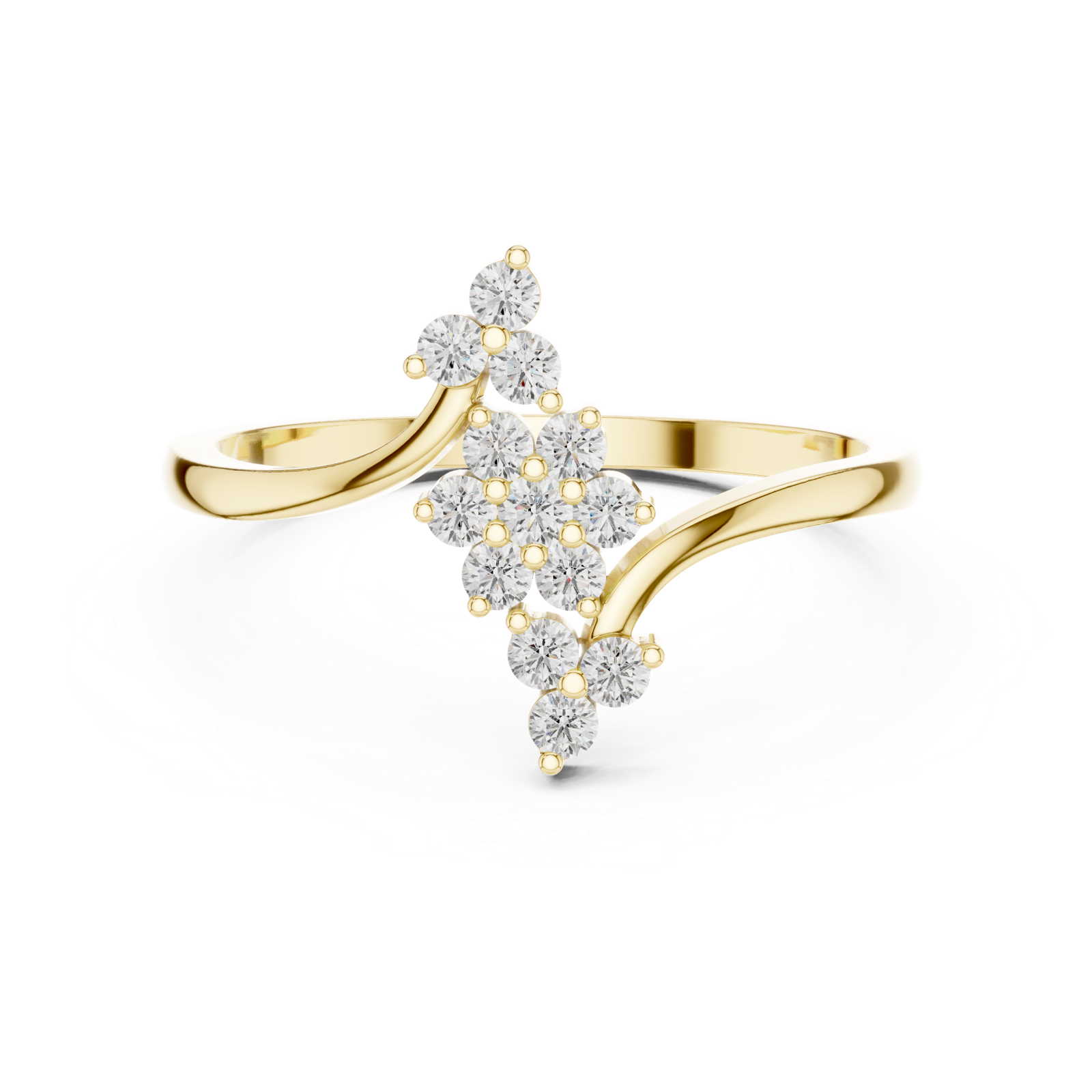 Gold Ring DDLR-742, Yellow Gold, view 4