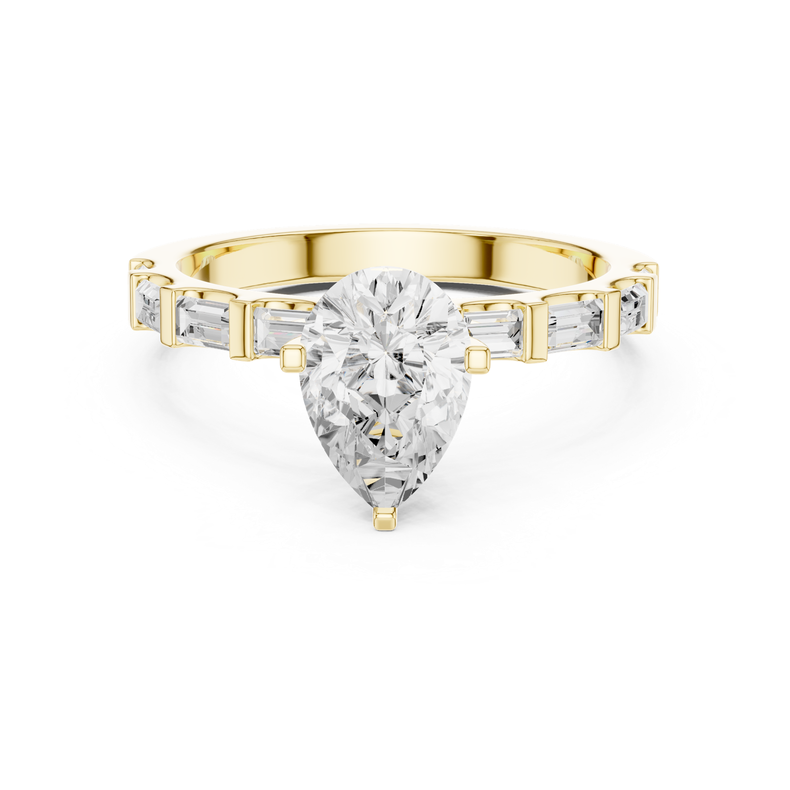 Gold Ring DDLR-1095, Yellow Gold, view 4