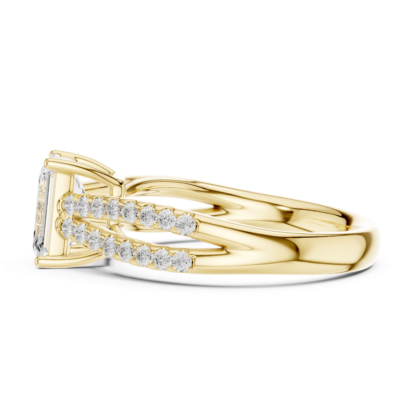 Gold Ring DDLR-712, Yellow Gold, view 3
