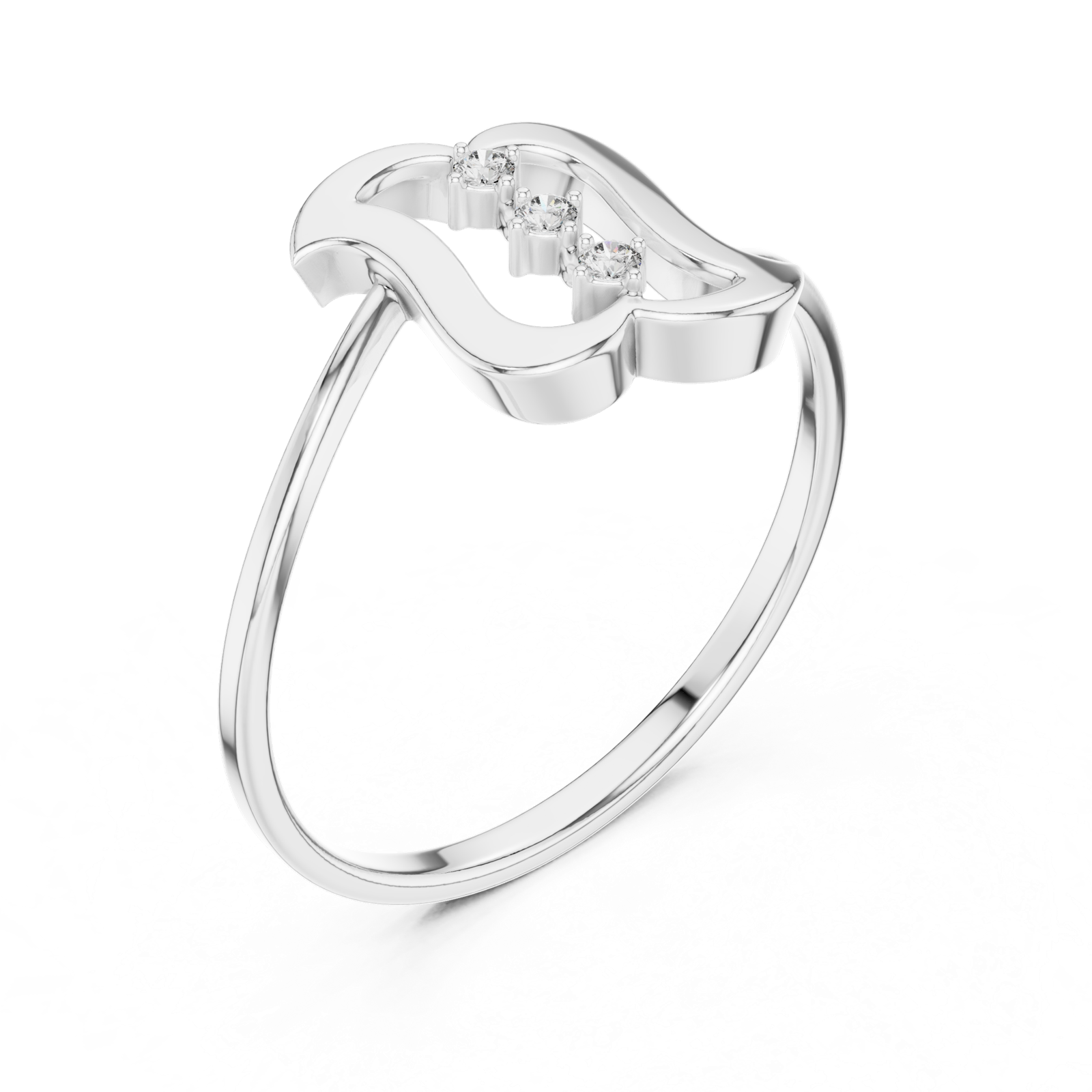 Gold Ring 1 (146), White Gold, view 2