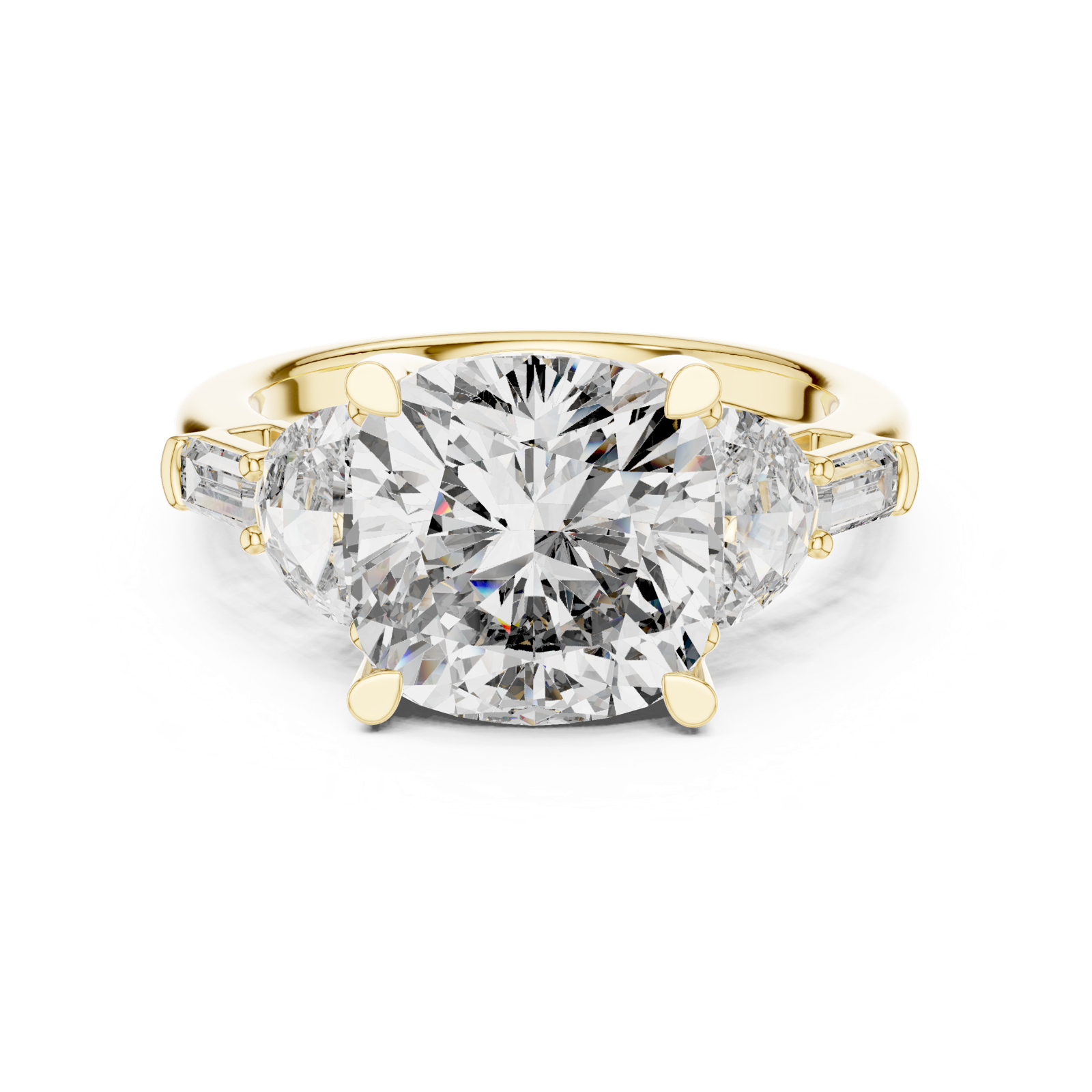 Gold Ring DDLR-195, Yellow Gold, view 4