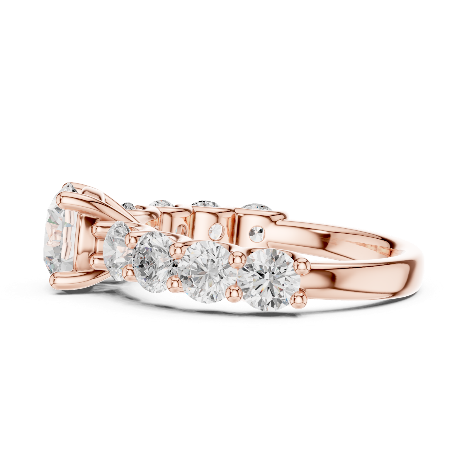 Gold Ring DDLR-657, Rose Gold, view 3