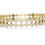 14K Solid Gold Lab Diamond Bracelet, Yellow Gold, view 3