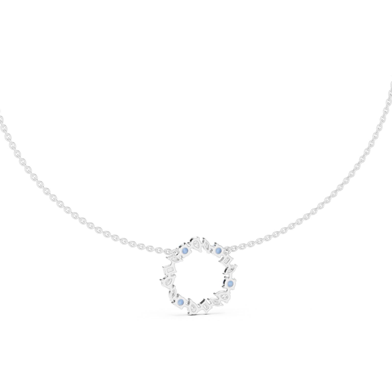 Gold Pendant GNK-0011, White Gold, view 4