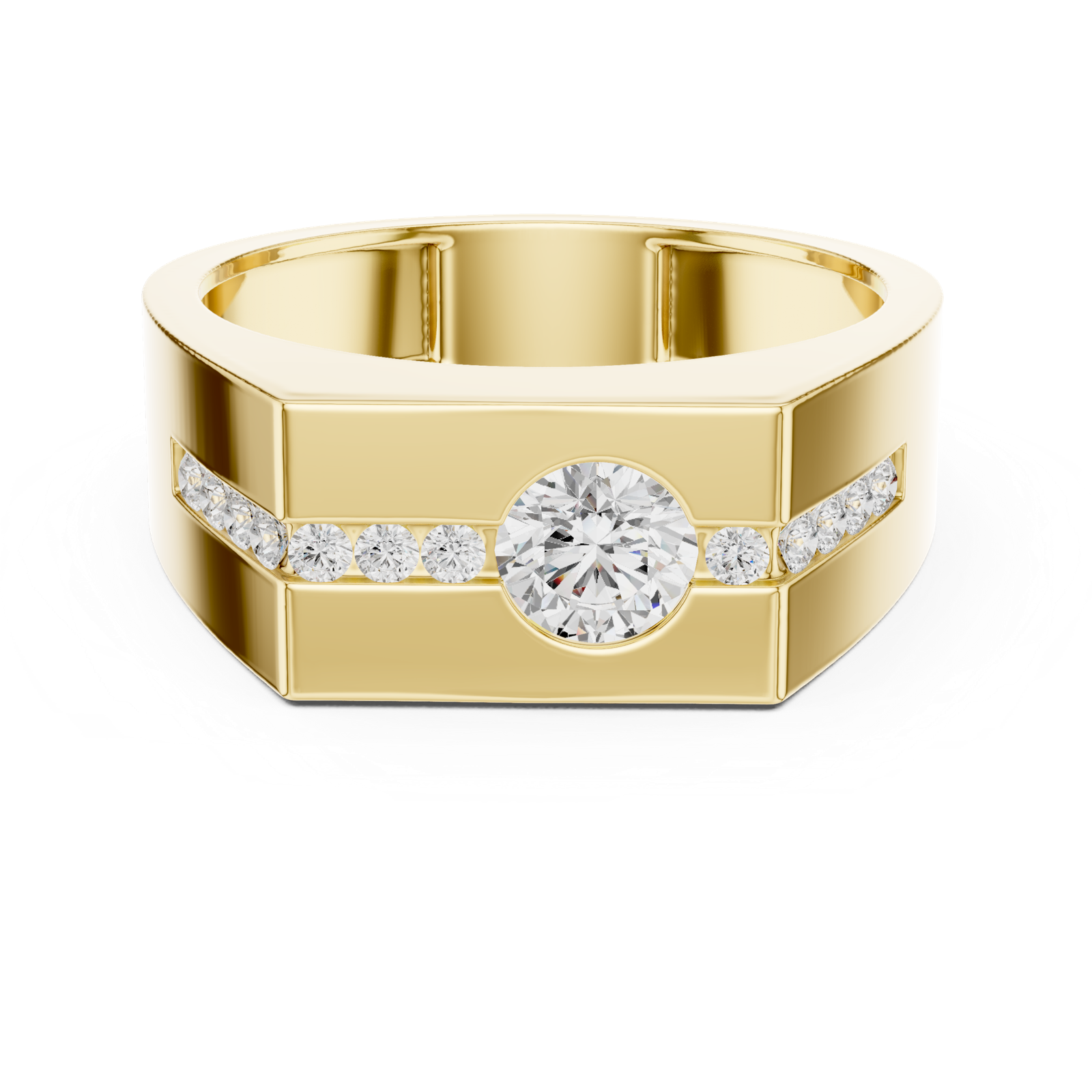 Gold Ring DDLR-390, Yellow Gold, view 4