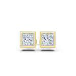 Gold Jewelry DDER-001, Princess center stone, Yellow Gold
