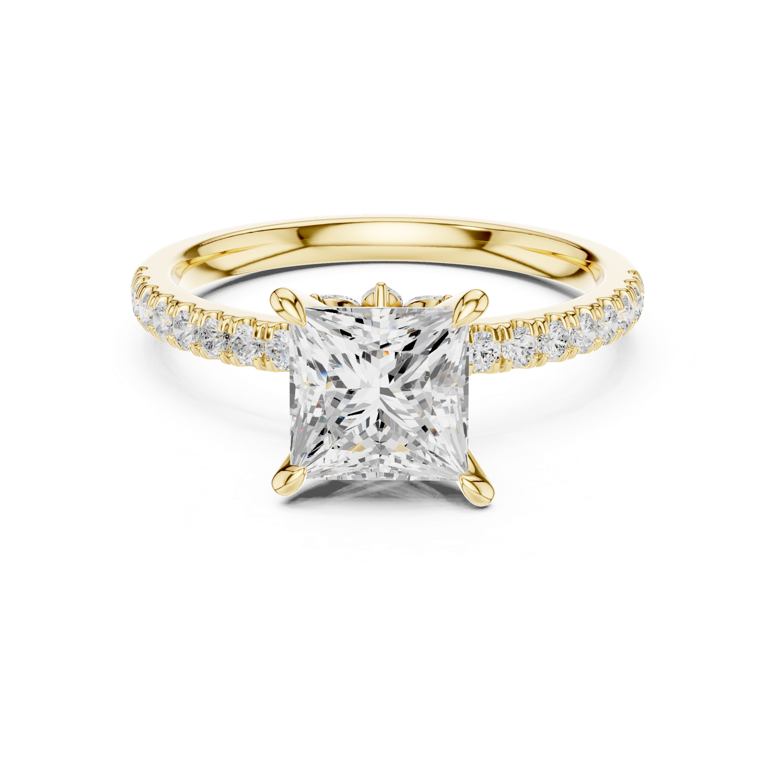 Gold Ring DDLR-1014, Yellow Gold, view 4