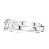 Gold Ring LR-0009, White Gold, view 3