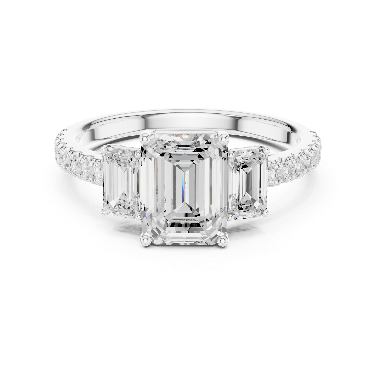 Gold Ring DDLR-790, White Gold, view 4