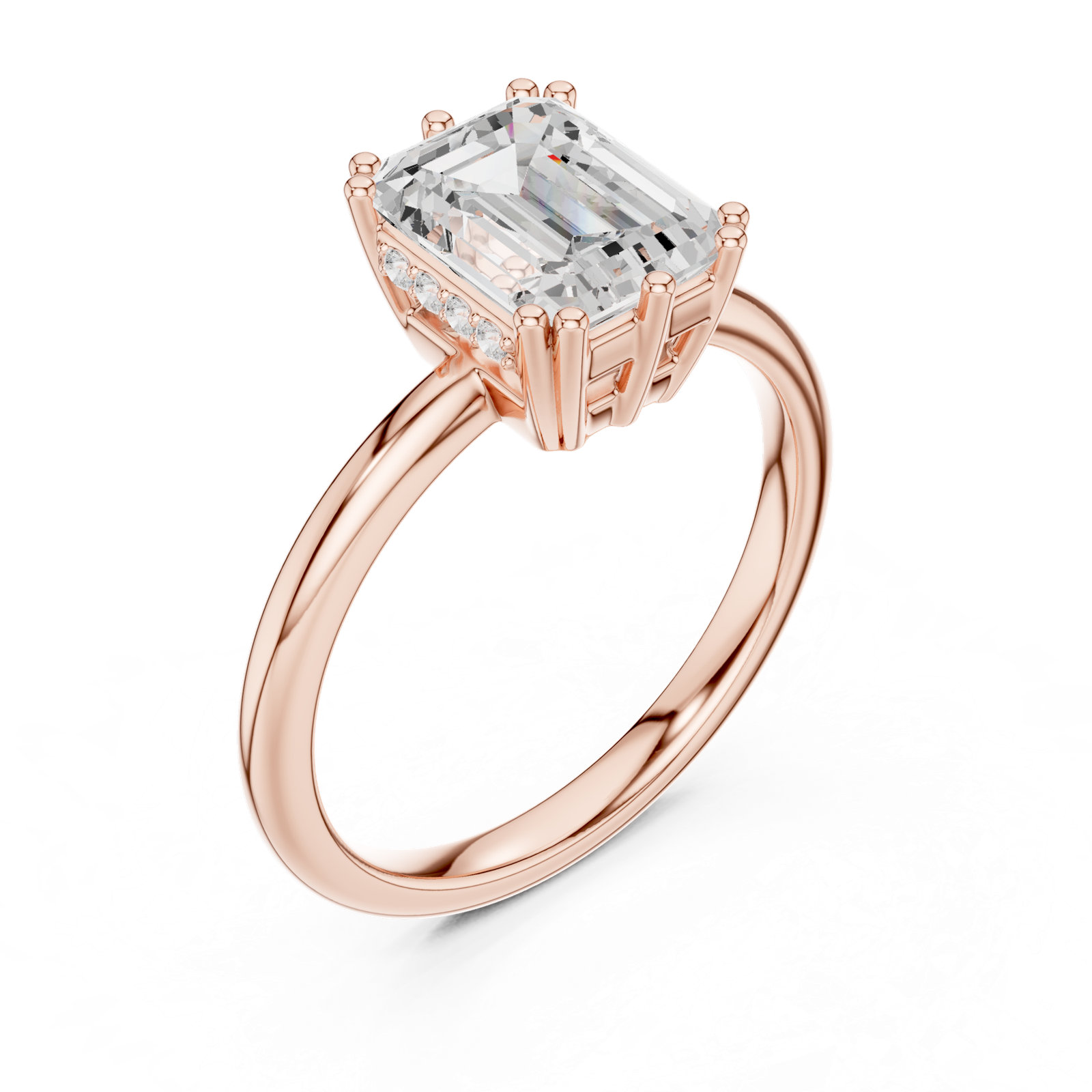 Gold Ring DDLR-925, Rose Gold, view 2
