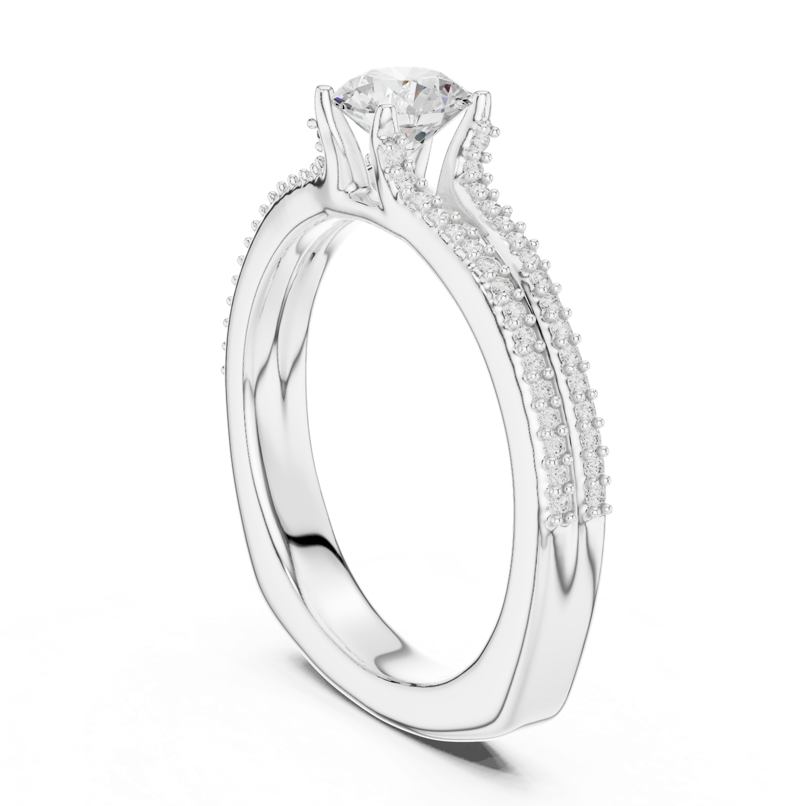 Gold Ring LR-0330, White Gold