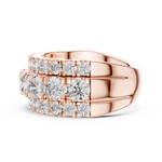 Gold Ring DDLR-047, Rose Gold, view 3