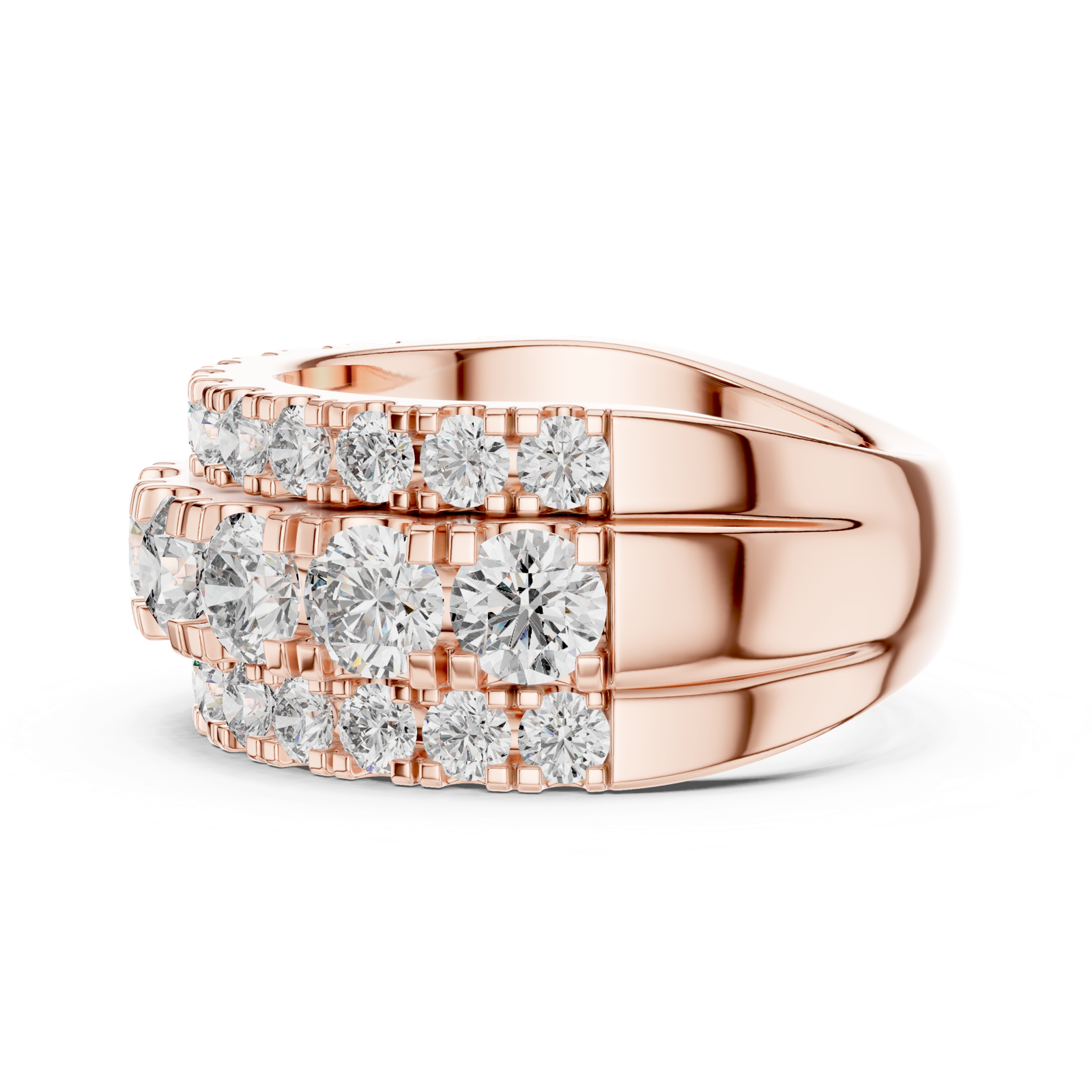 Gold Ring DDLR-047, Rose Gold, view 3
