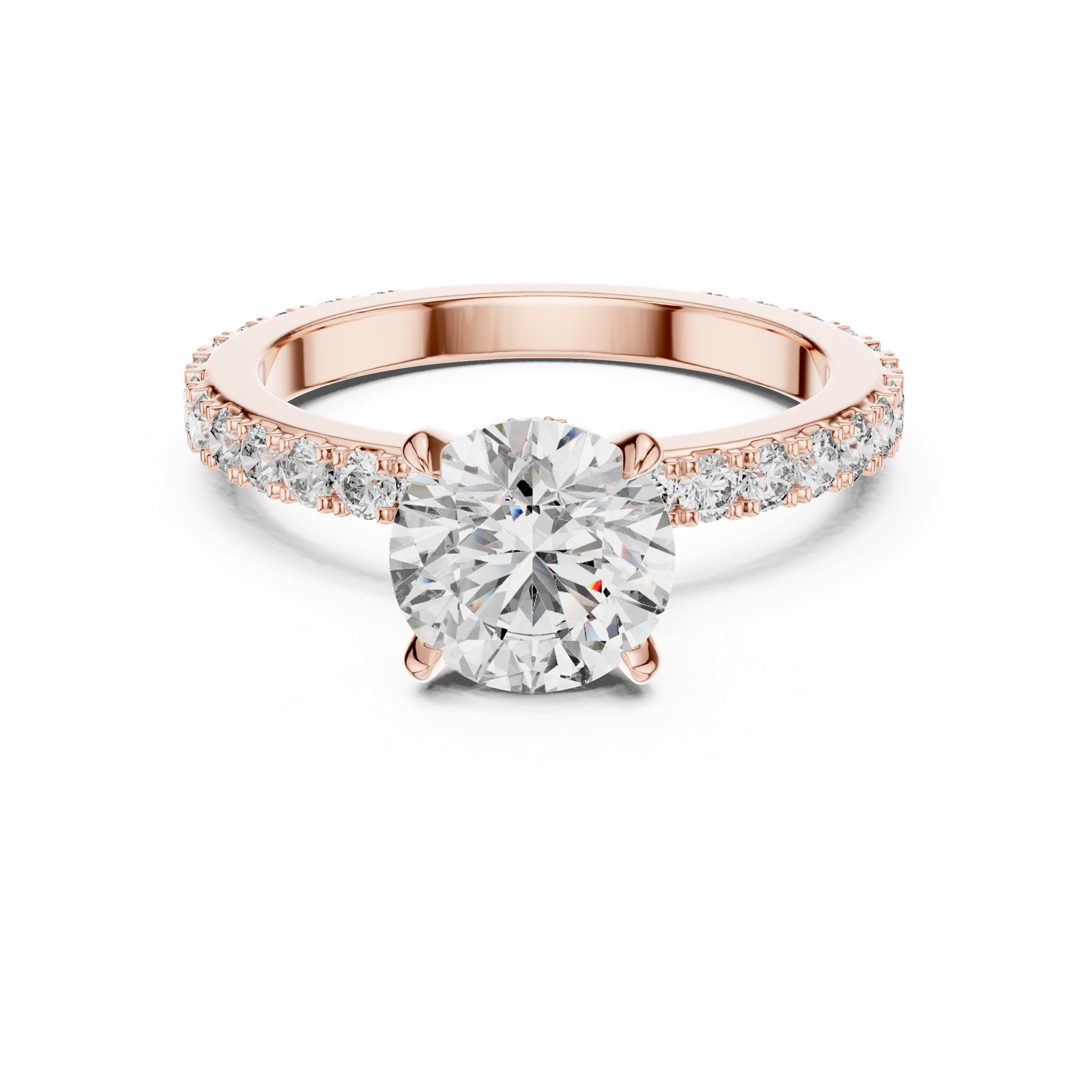Gold Ring L03-1293, Rose Gold, view 4
