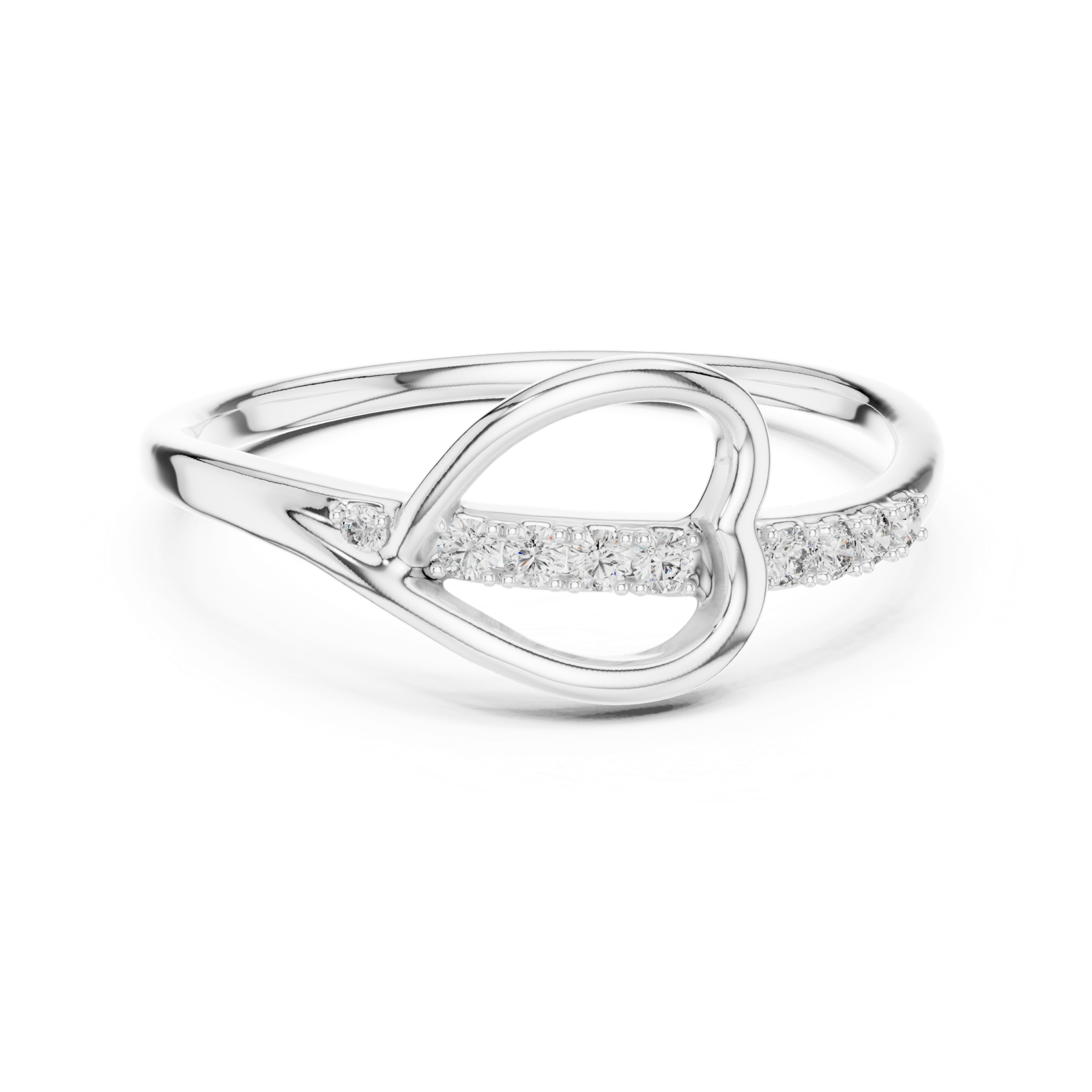 Gold Ring 12-10026@L, White Gold