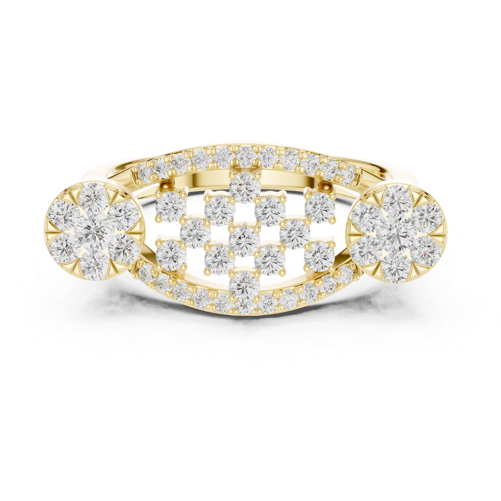 Gold Ring DDLR-753, Yellow Gold, view 4