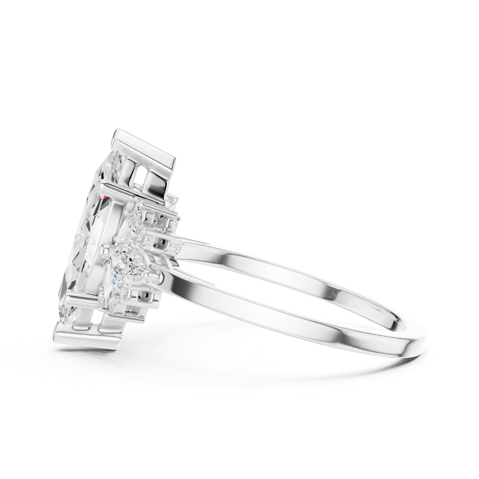 Gold Ring SBWR(56), White Gold, view 3
