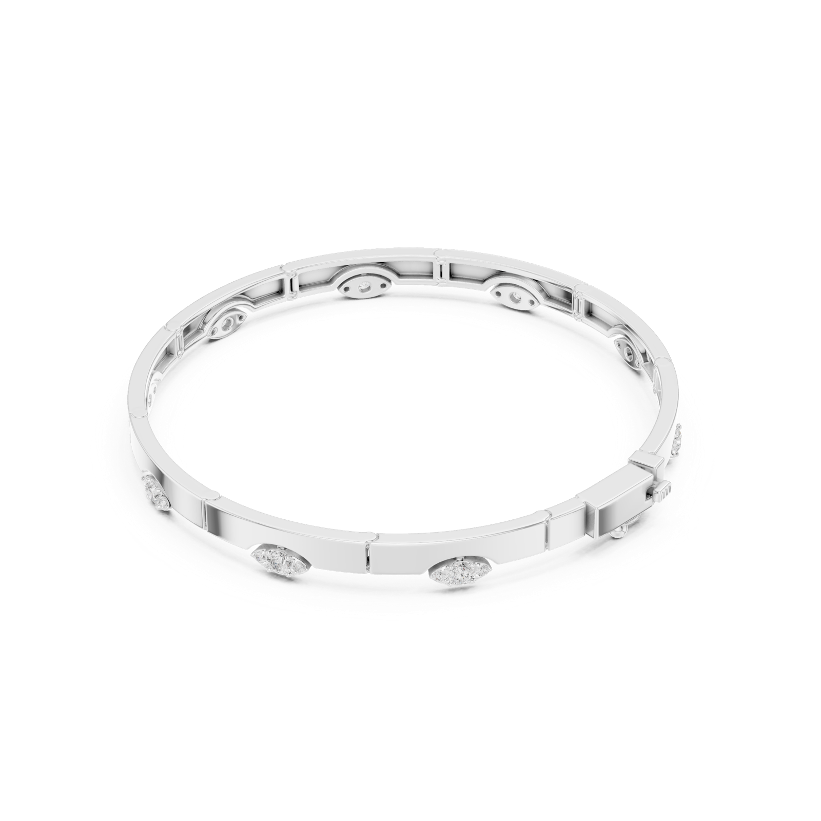 Gold Bracelet SBWB (20), White Gold, view 2