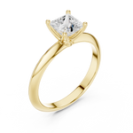 Gold Jewelry L36-6, Princess center stone, Yellow Gold, view 2