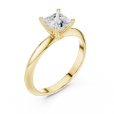 Gold Jewelry L36-6, Princess center stone, Yellow Gold, view 2