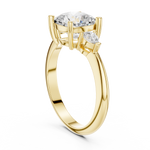 Gold Jewelry, Cushion center stone, Yellow Gold, view 1