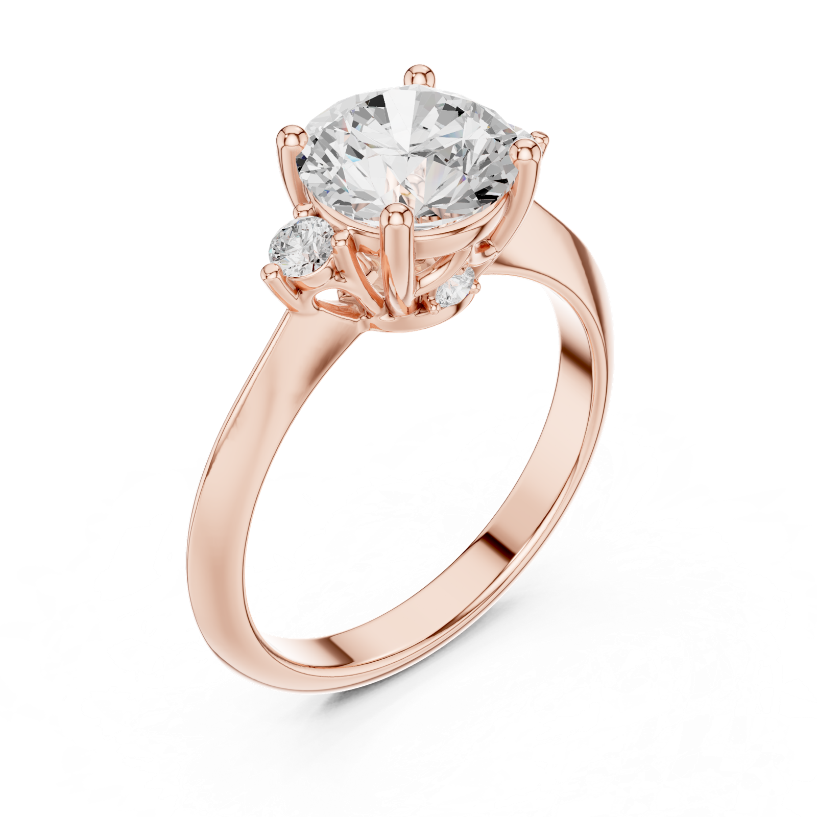 Gold Ring DDLR-278, Rose Gold, view 2
