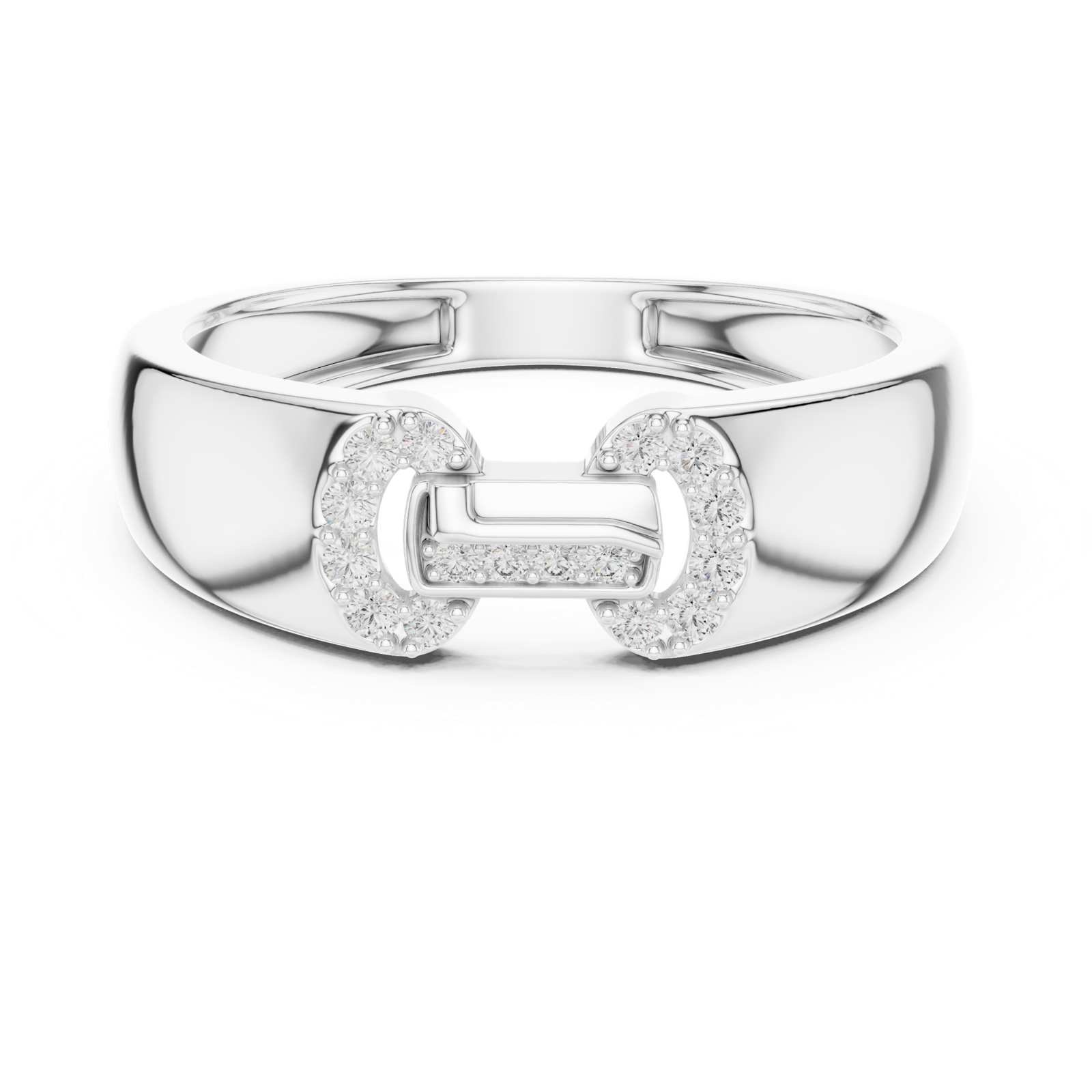 Gold Ring LR-01 (33), White Gold, view 4