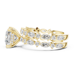 Gold Ring DDLR-301, Cushion center stone, Yellow Gold, view 3
