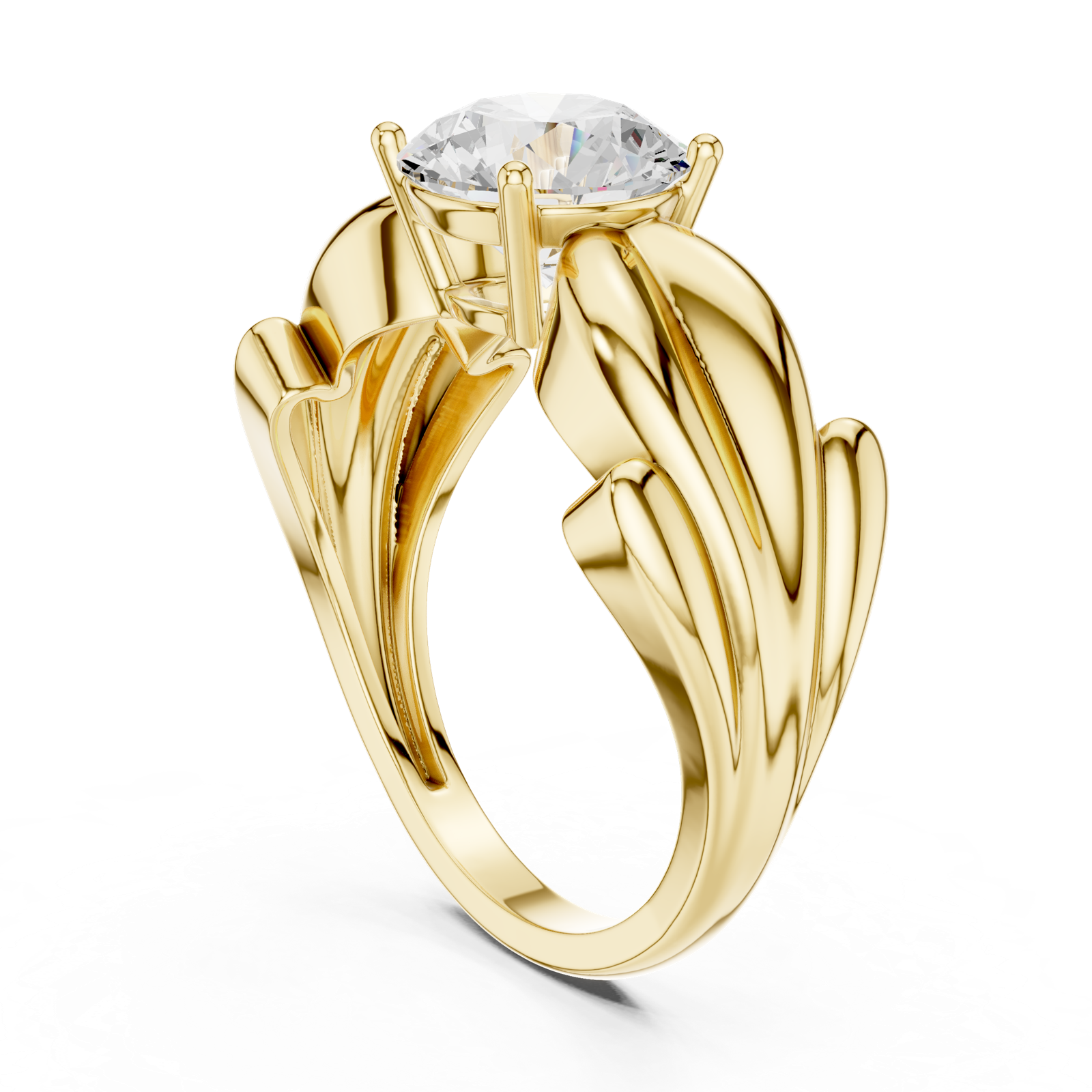 Gold Ring DDLR-828, Yellow Gold, view 1