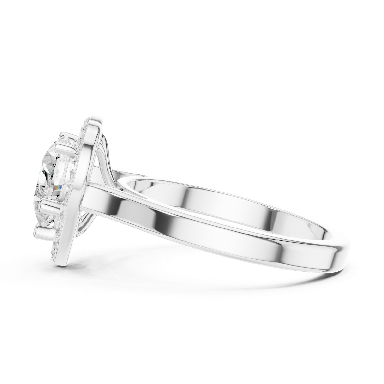 Gold Ring DDLR-360, White Gold, view 3