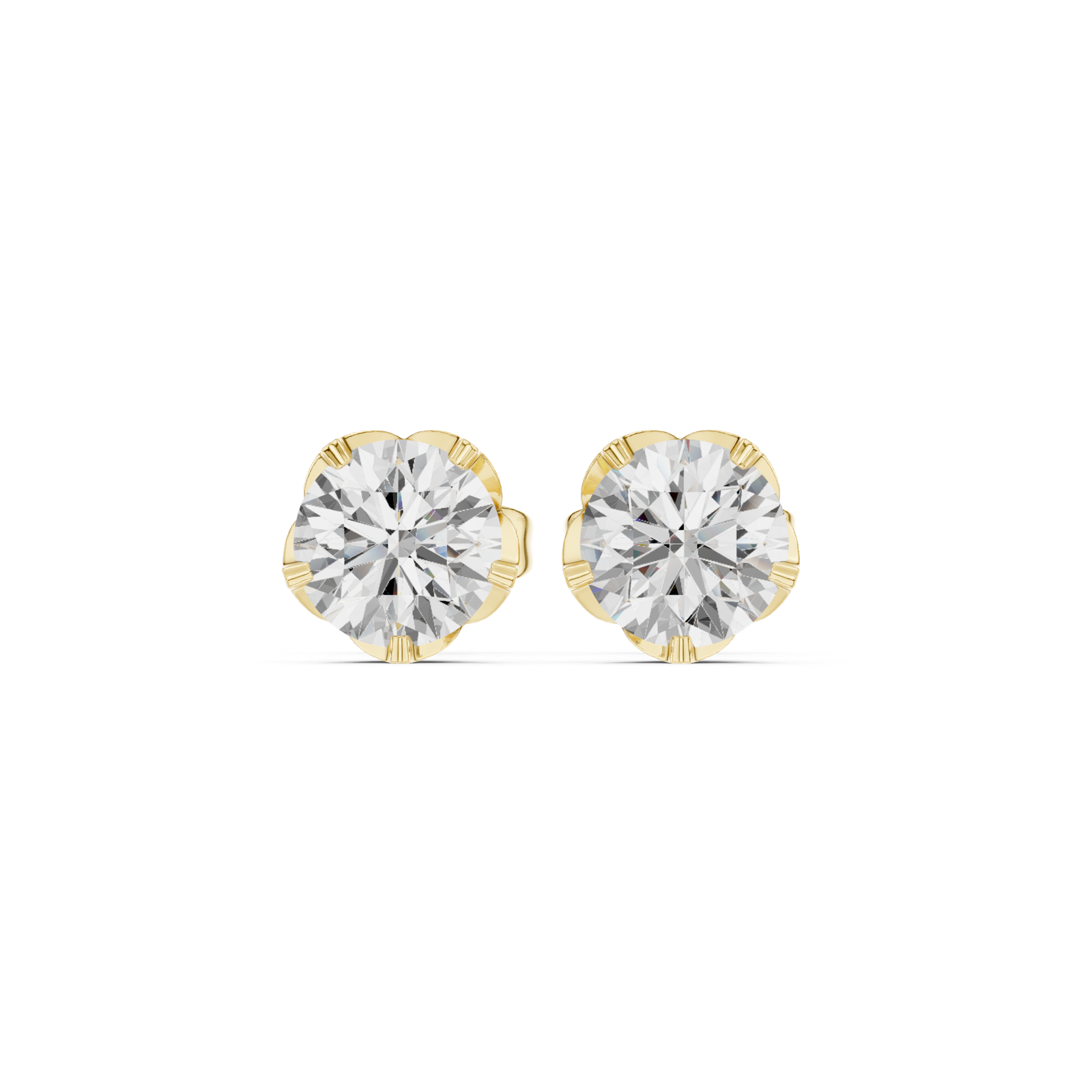 Gold Earrings APSE, Yellow Gold, view 4
