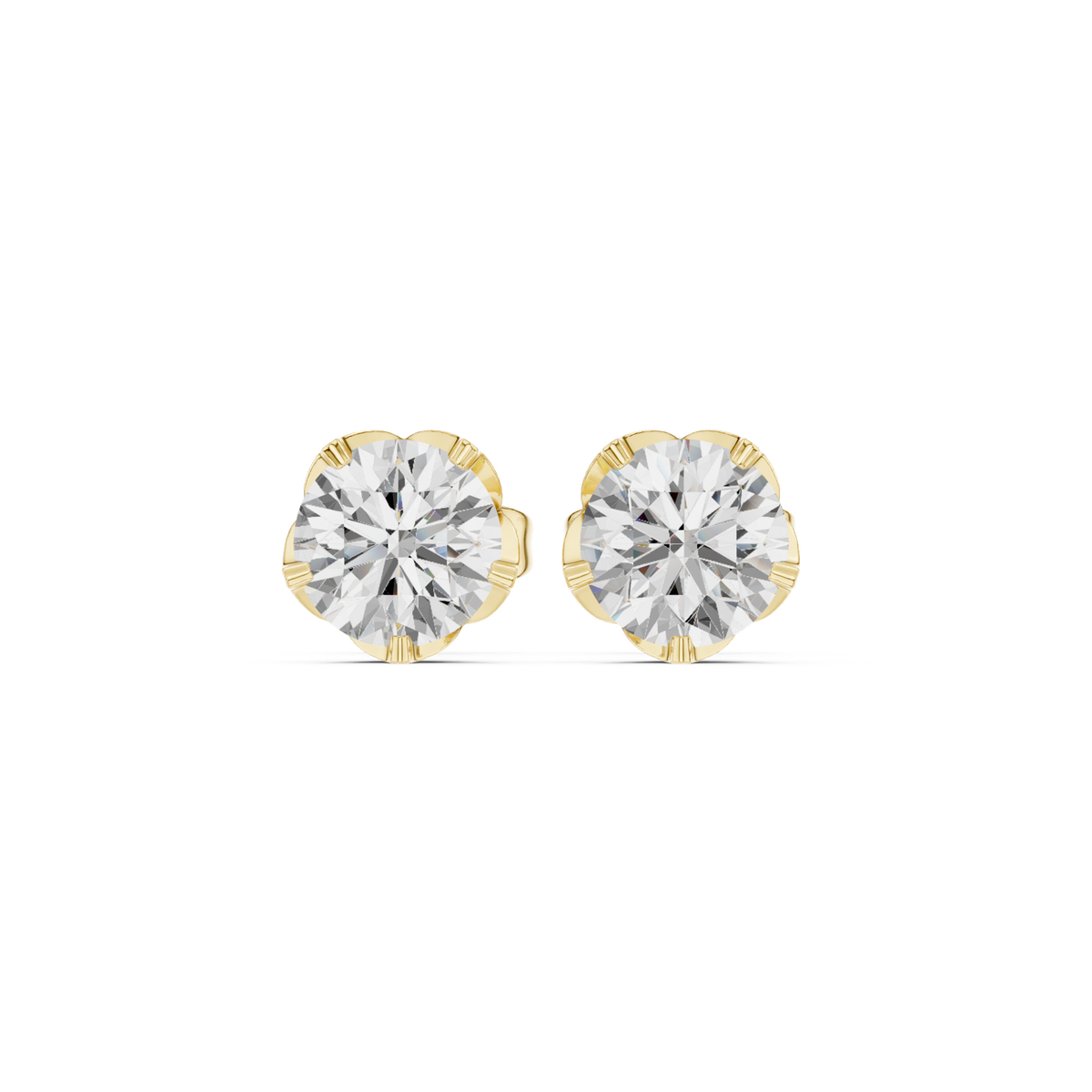 Gold Earrings APSE, Yellow Gold