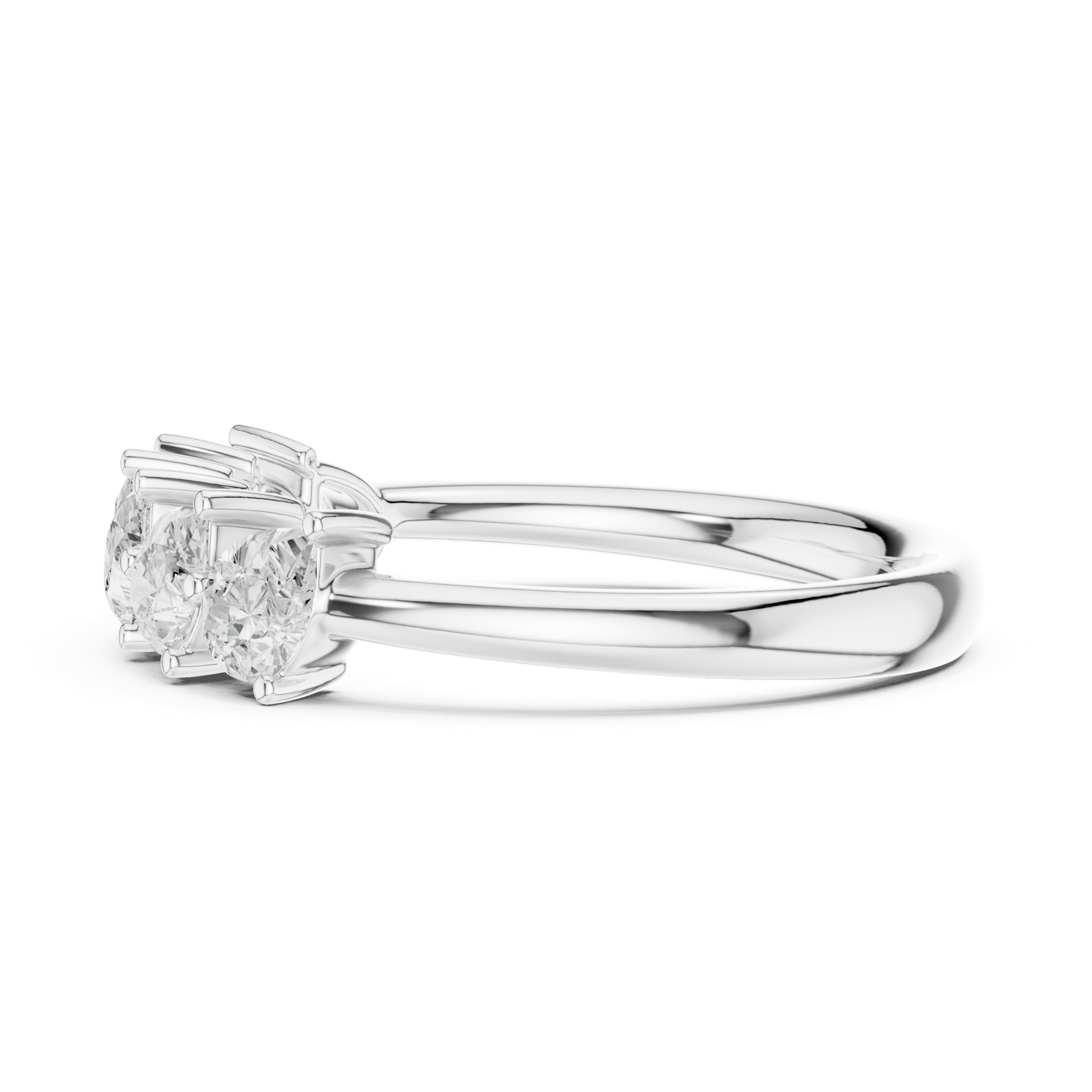 Gold Ring DDLR-580, White Gold, view 3