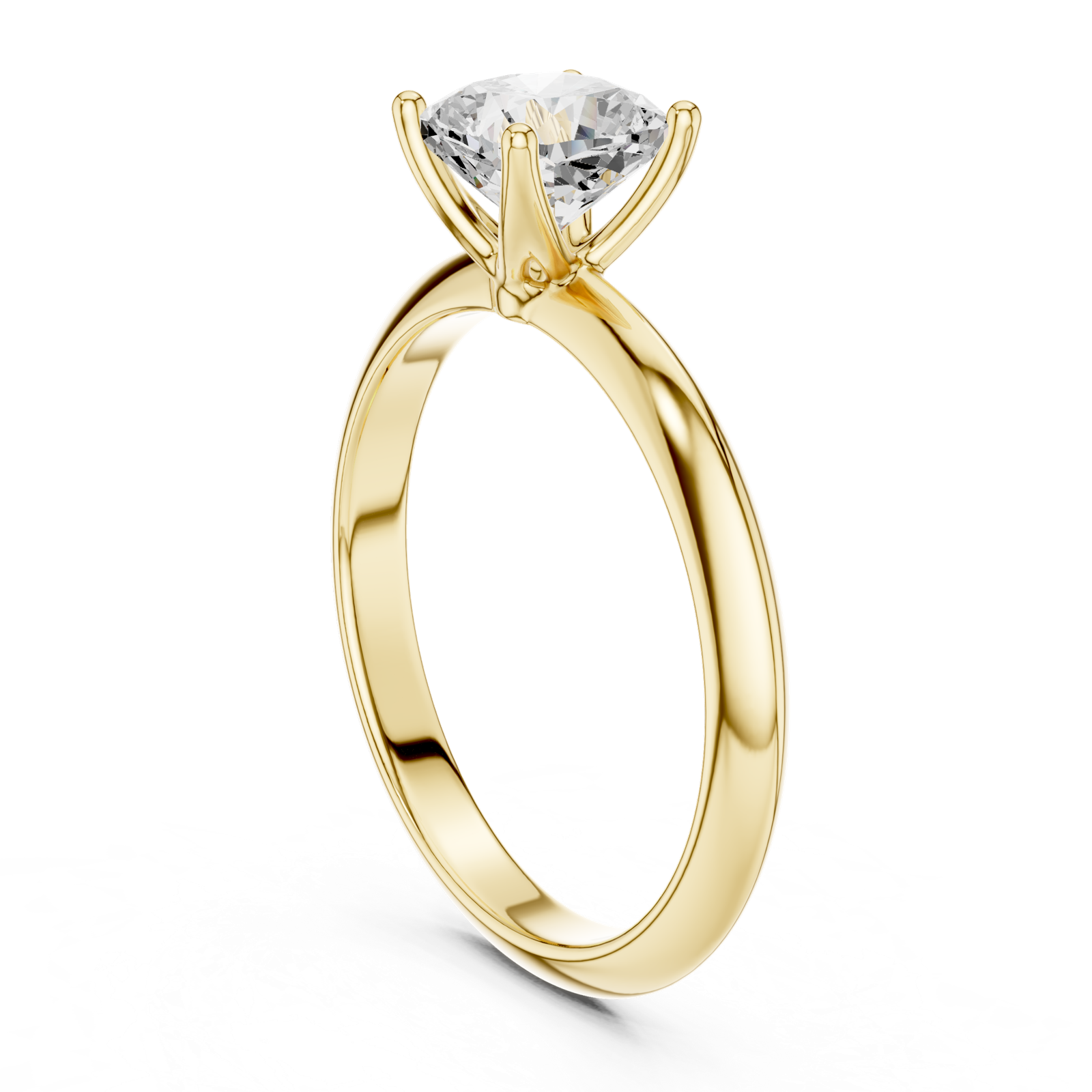 Gold Jewelry L36-6, Cushion center stone, Yellow Gold, view 1