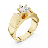 Gold Men's Ring GGR-0027, Yellow Gold, view 2