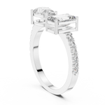 Gold Ring LR-0055, White Gold, view 1