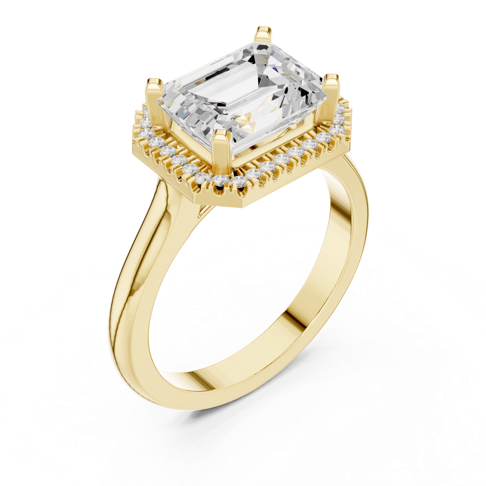 Gold Ring DDLR-332, Yellow Gold, view 2