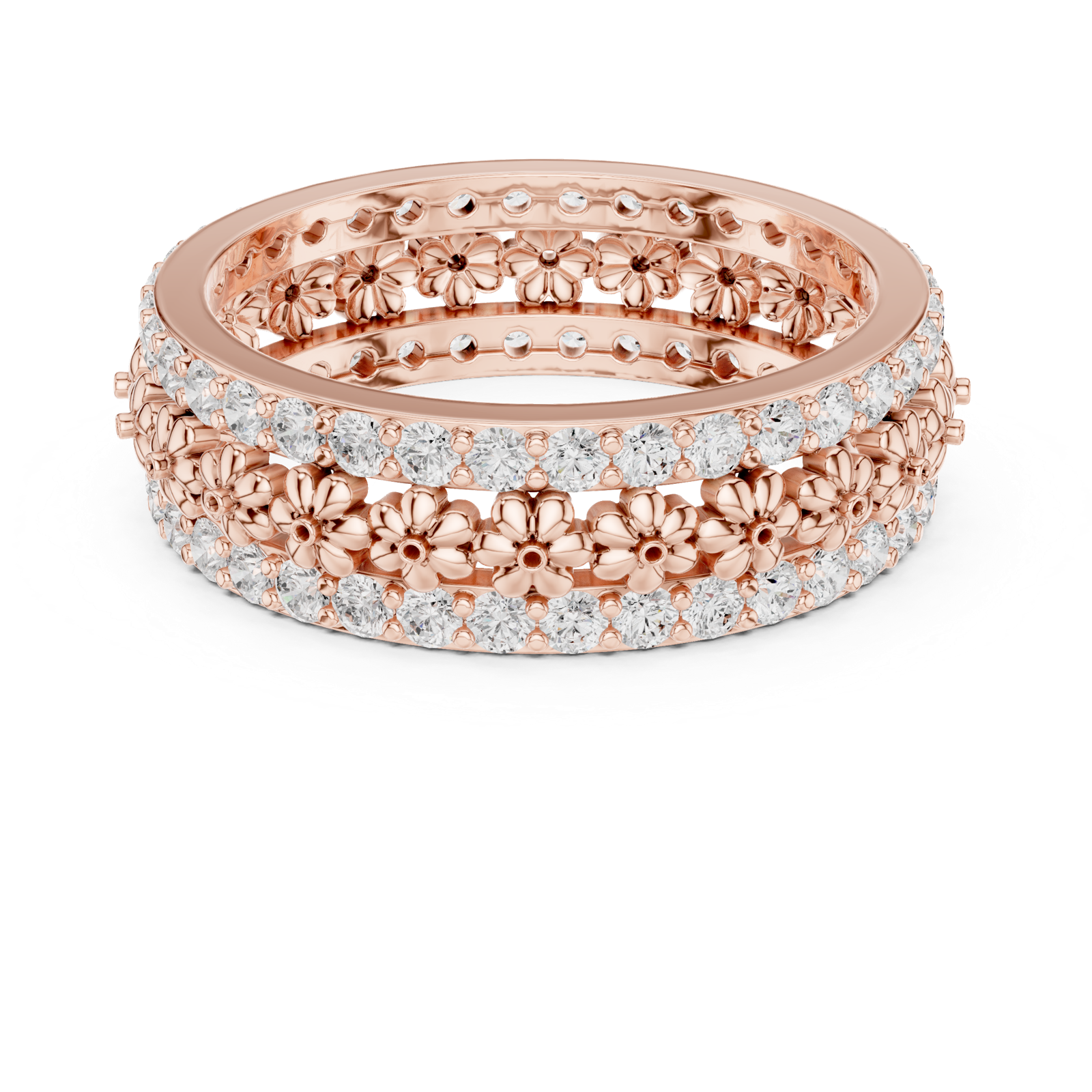 Gold Ring R40, Rose Gold, view 4