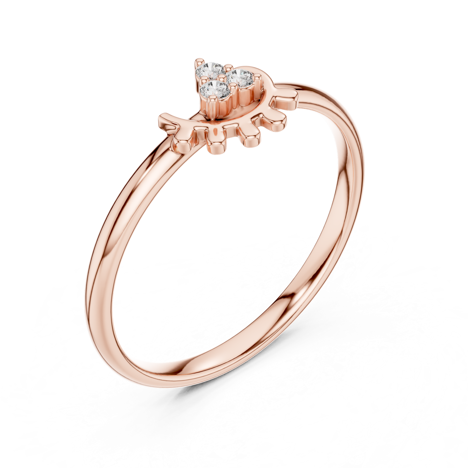 Gold Ring Ledis Ring, Rose Gold, view 2
